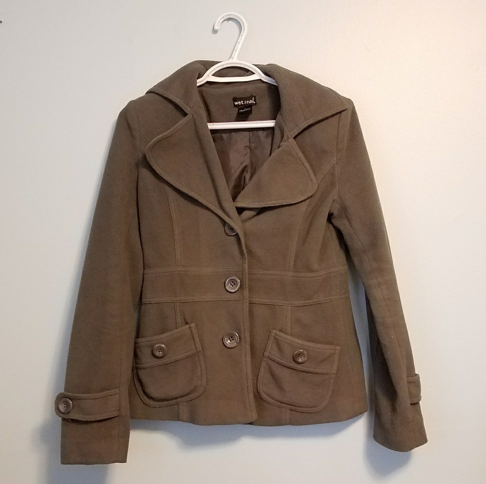 Gray peacoat